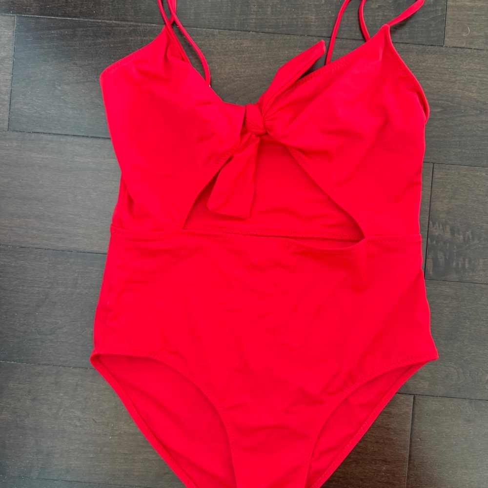 Reformation Bold Red Bathing Suit Swim